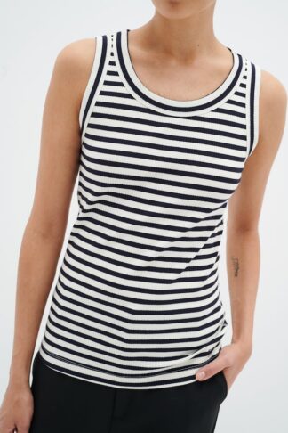 Dagnal Tank Top (Navy and White)