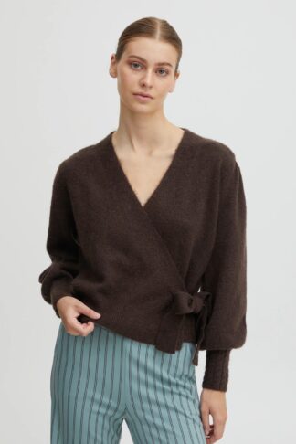 Olene Wrap Cardigan (Chocolate Brown)