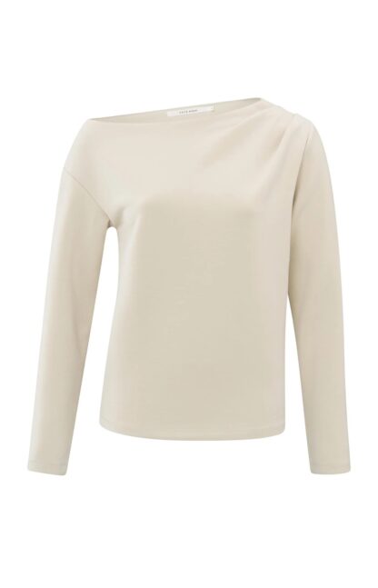 Off Shoulder Top with Long Sleeve (Ivory) - Image 3