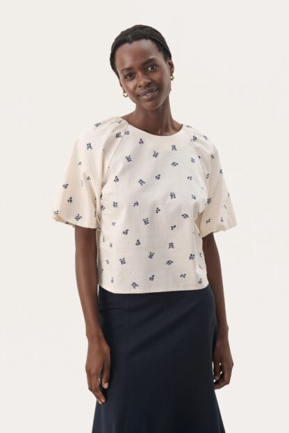 Estermarine Blouse (Navy Flower) - Image 5