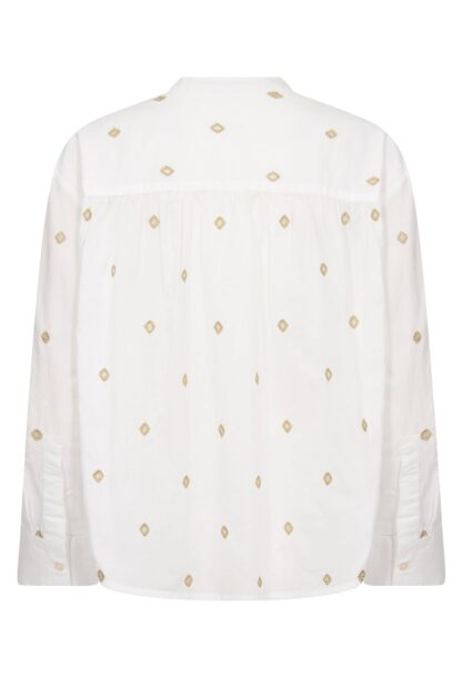 Natale Blouse (Bright White and Gold) - Image 3