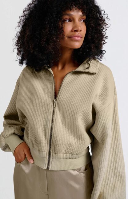 Ribbed Jersey Jacket with Side Ties