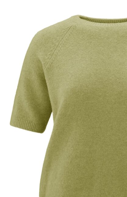 Sweater with Short Raglan Sleeve (Olive Green) - Image 9