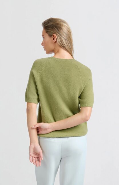 Sweater with Short Raglan Sleeve (Olive Green) - Image 8