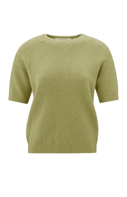 Sweater with Short Raglan Sleeve (Olive Green) - Image 2