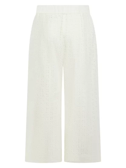 Marybeth Broderie Trousers (Cream) - Image 5