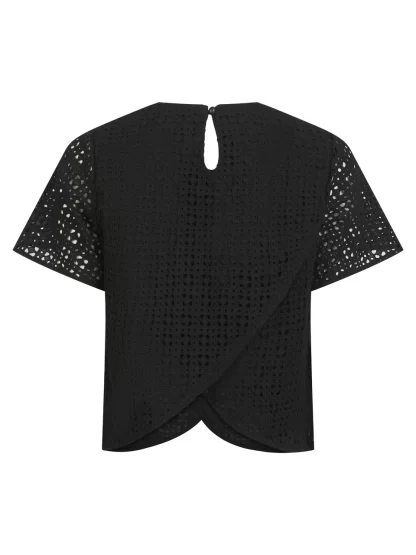 Mayhew Broderie Top (Black) - Image 5