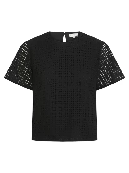 Mayhew Broderie Top (Black) - Image 4