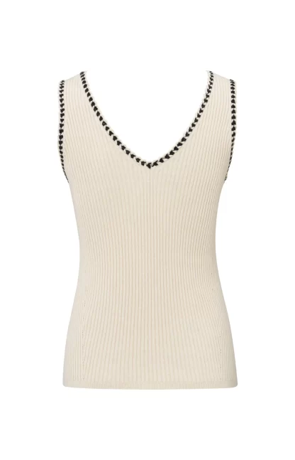 Ribbed Tank Top with Stitch Detail - Image 6