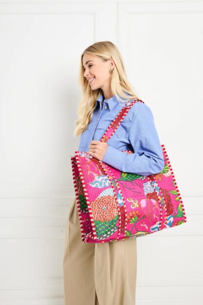 Serendipidy Cotton Bag (Tropical Fuschia) - Image 6