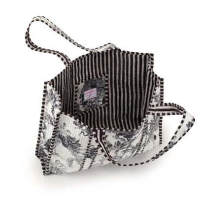 Serendipity Cotton Bag (Black and White Crane) - Image 3
