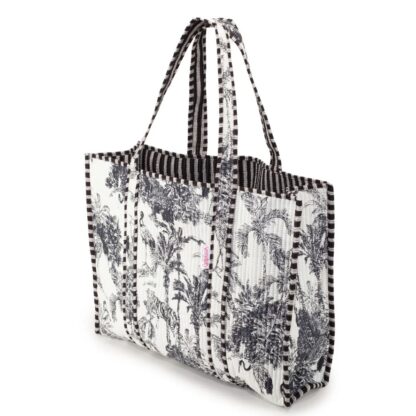 Serendipity Cotton Bag (Black and White Crane) - Image 5